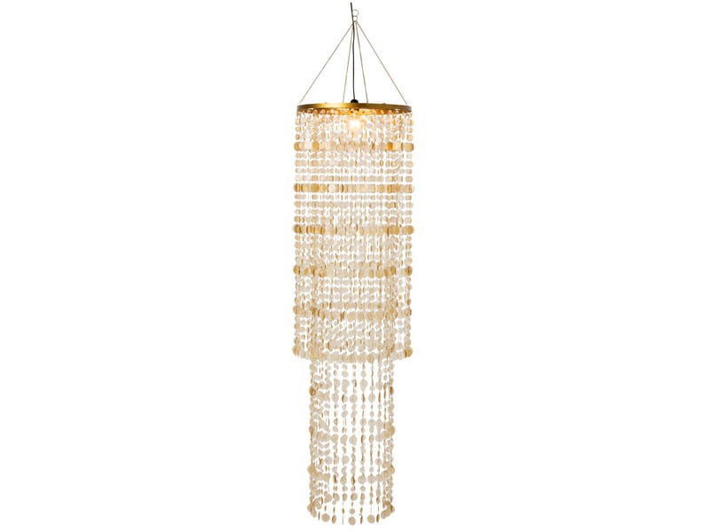  Abat-jour suspension perles tycho 180cm doré  - Conforama B