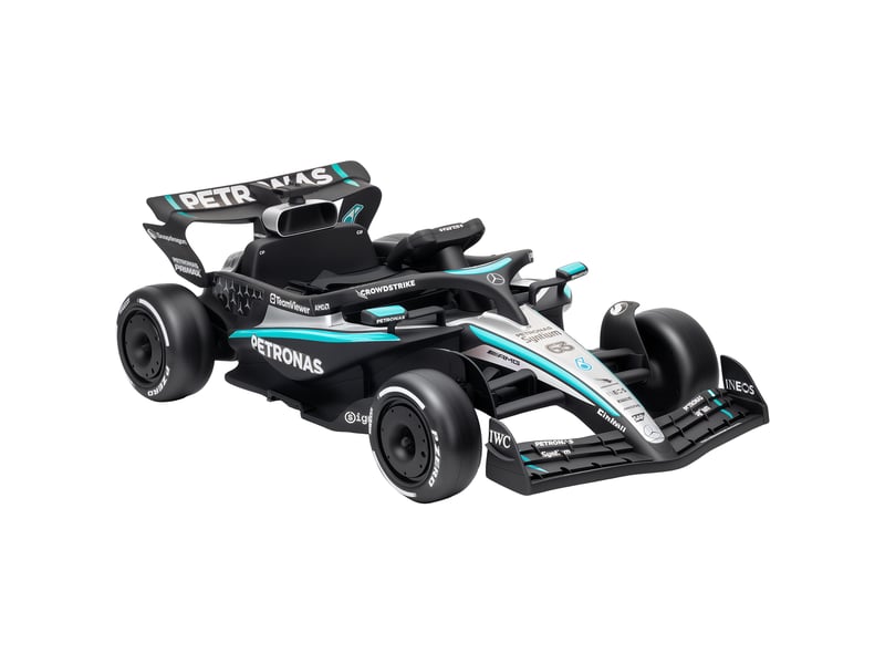  Kart électrique enfants 12v, go kart mercedes-amg petronas f1 avec 2 moteurs, télécommande, 3 vitesses, noir  - Conforama A
