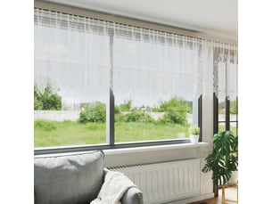 Rideau en dentelle, rideau ajouré, voilage blanc 80 x 1200 cm polyester cf43815