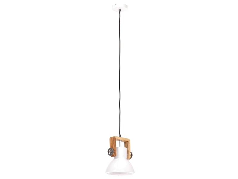  Lampe suspendue, suspension luminaire industrielle 25 w blanc rond 19 cm e27  - Conforama E