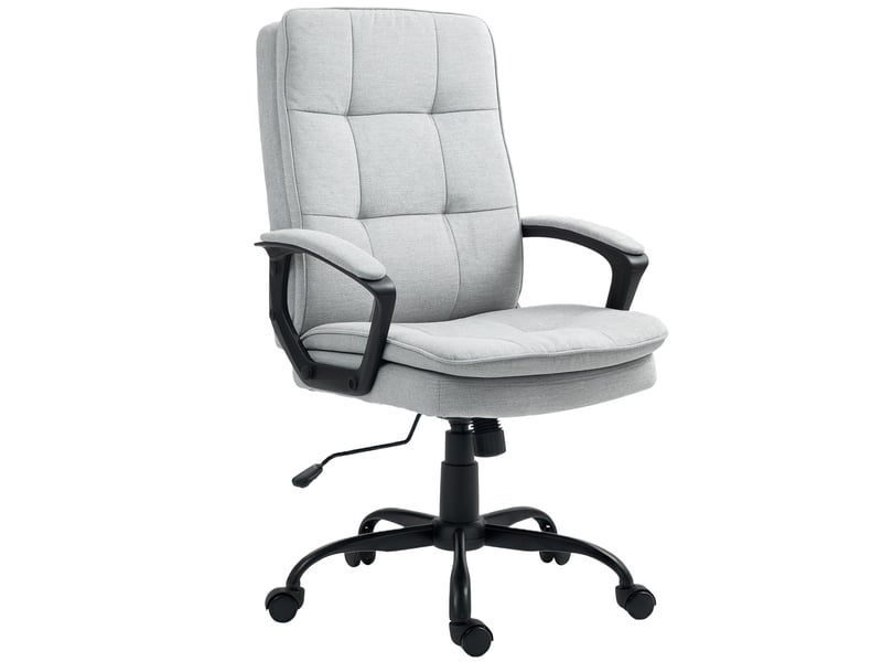  Chaise de bureau,63x70x102-112 cm,avec accoudoirs réglable et basculante,grise  - Conforama A