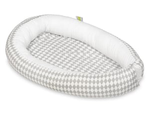 Cocon gigoteuse losanges gris et blancs – blanc