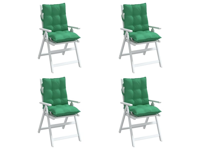  Lot de 4 coussins d'extérieur, coussins de chaise vert 100 x 50 x 7 cm cf56427  - Conforama D