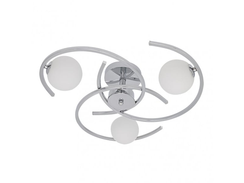  Fabrilamp conil, plafonnier, moderne, 3 x g9, chromé, 16 x 51 x 51 cm 201883020 - Conforama A