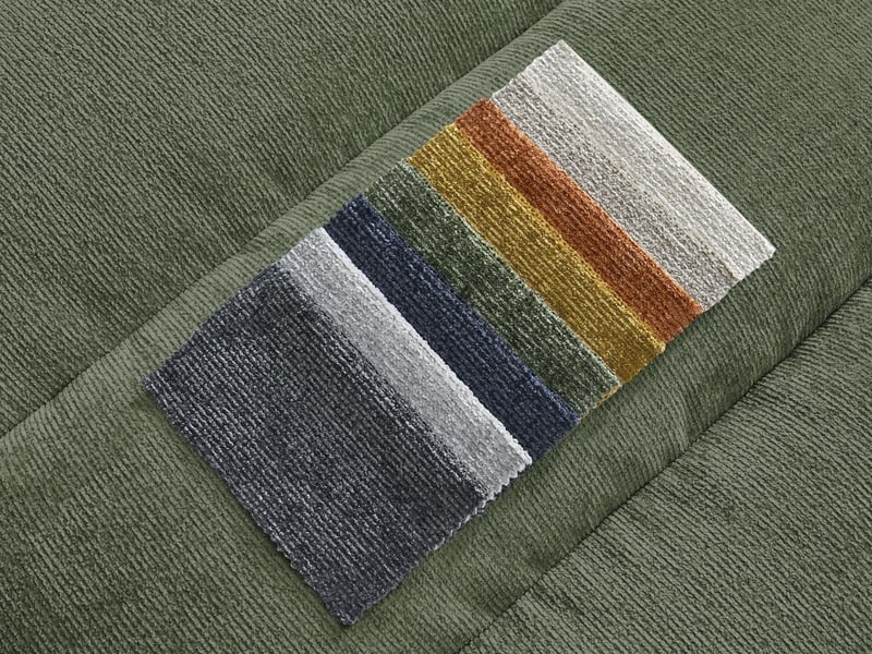 Bobochic canapé droit fixe 3 places sierra tissu texturé vert foncé SIERRA - Conforama C