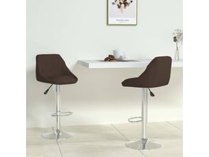 Lot de 2 tabouret de bar, chaise de bar marron similicuir shl53363