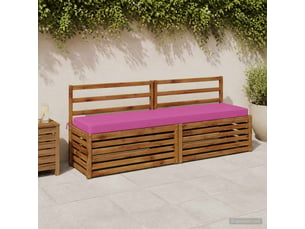 Lot de 2 coussins de banc, coussins d'assise soest 100 % polyester rose cf57364