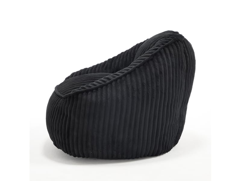  Fauteuil pouf modenvie en chenille noire à mémoire de forme 98 x 92 x 73 cm  - Conforama E