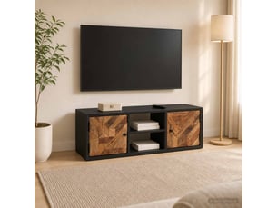 Meuble tv coloris marron 105 cm <strong></strong>  <strong></strong>