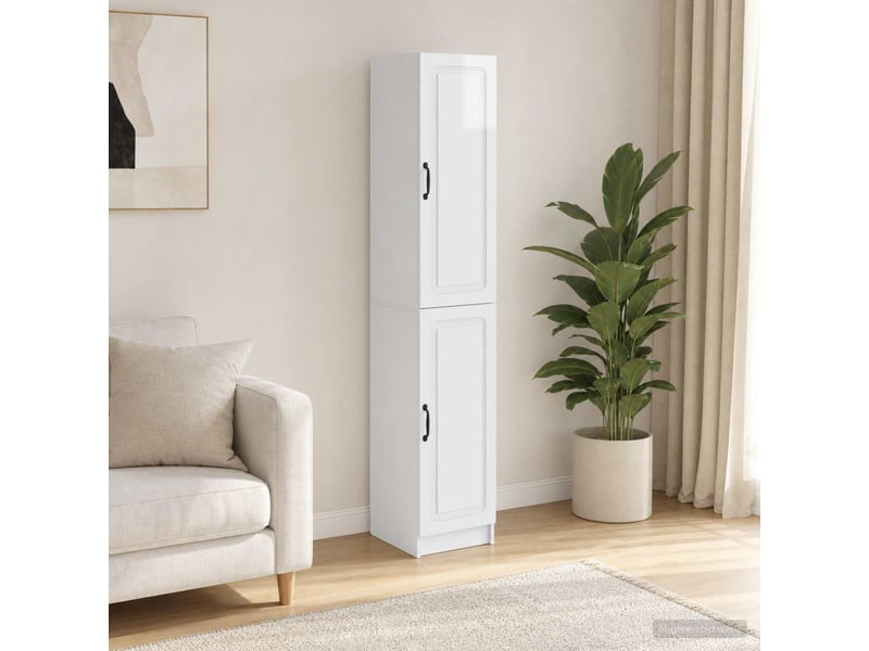  Buffet - ensemble de meubles 2 pc blanc brillant bois d'ingénierie  - Conforama B
