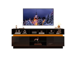 Meuble tv coloris noir 160 cm <strong>OXEZA</strong> <strong></strong>