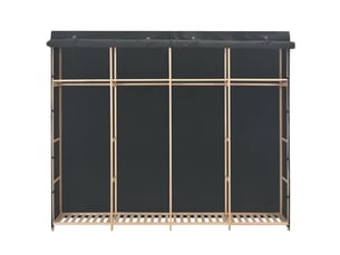 Garde-robe chambre, armoire de rangement gris 200x40x170 cm tissu