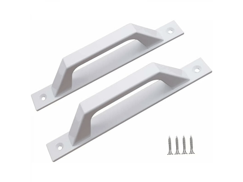  Poignée blanche pour porte de grange coulissante, poignée de porte coulissante sans perçage, adaptée aux portes, fenêtres et armoires  - Conforama A