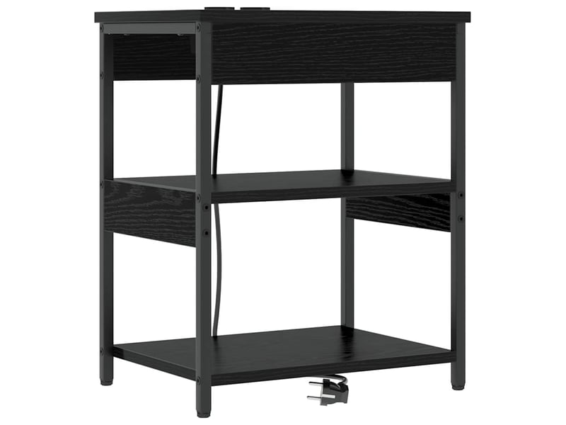  Table de chevet - cabinet de chevet - table de nuit 2 pièces chêne noir 41 x 31 x 51 cm  - Conforama D