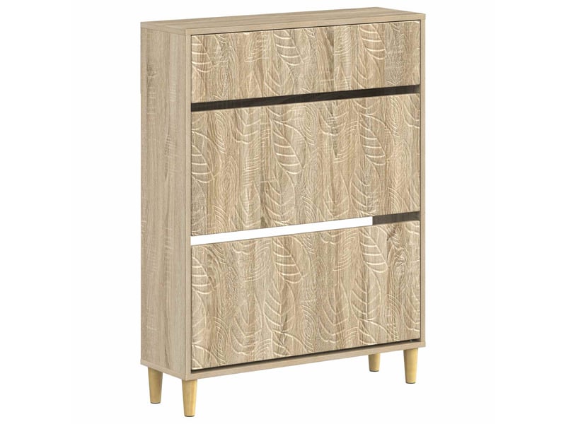  Meuble à chaussures, armoire à chaussures delft 78x24x103 cm bois d'ingénierie shl7148  - Conforama A