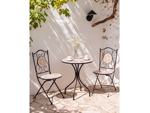 Lot de 2 chaises de jardin settala pliant métal multicolore