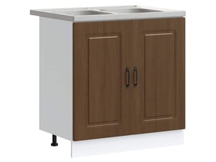 Meuble de rangement, armoire de cuisine kalmar chêne brun 80x46x81,5cm