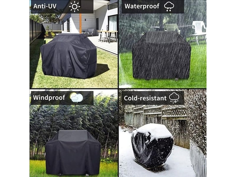  Housse de barbecue extérieur – noire, 145x61x117 cm  - Conforama C