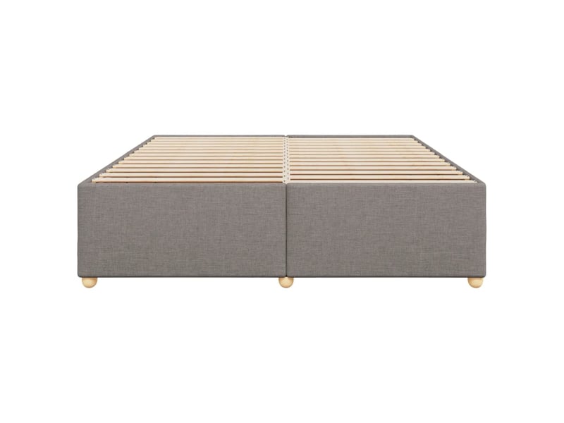  Lit double- lit adulte -  cadre de lit sans matelas taupe 200x200 cm tissu  - Conforama C