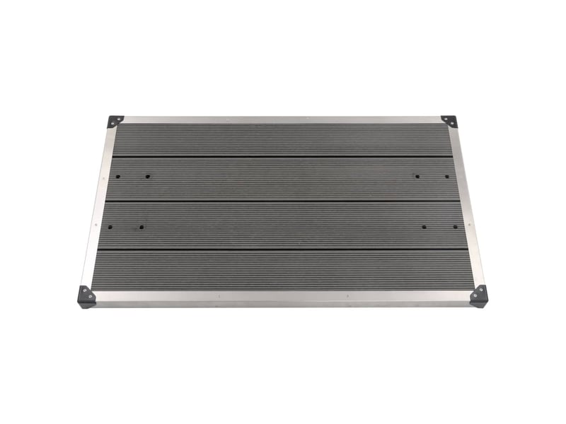  Receveur de douche extérieur receveur de base de douche de jardin receveur de douche de terrasse piscine wpc acier inoxydable 110 x 62 cm gris 02_0001983  - Conforama A