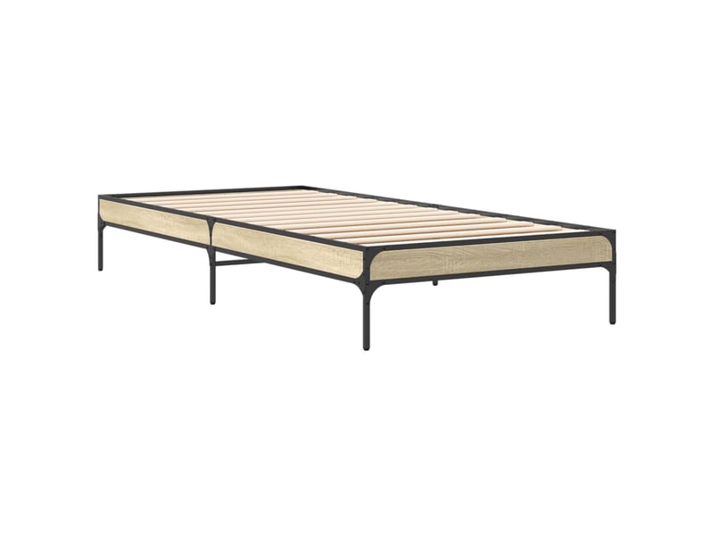  Lit simple- lit adulte -  cadre de lit sans matelas chêne sonoma 100x200 cm  - Conforama B