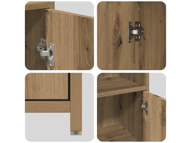  Ensemble de meubles salle de bain 4 pcs bois d'ingénierie cf63969  - Conforama E