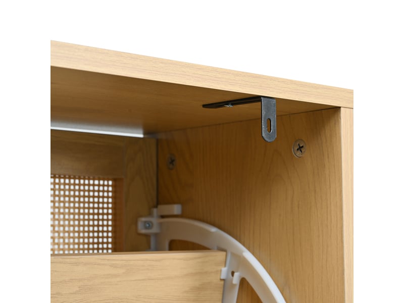  Meuble à chaussures étroit 100x25x90 cm, commode entrée 4 rangements pliants, idéal petits espaces et couloirs  - Conforama E