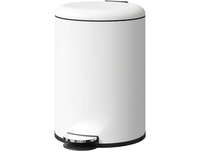  Poubelle à pédale 20 l 36 x 30 x 44,5 cm blanc crème  - Conforama A