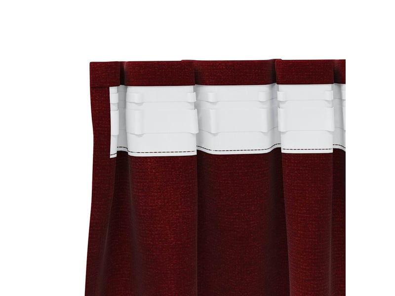  Lot de 2 rideaux, rideaux de fenêtre bordeaux 140 x 225 cm velours cf44007  - Conforama E