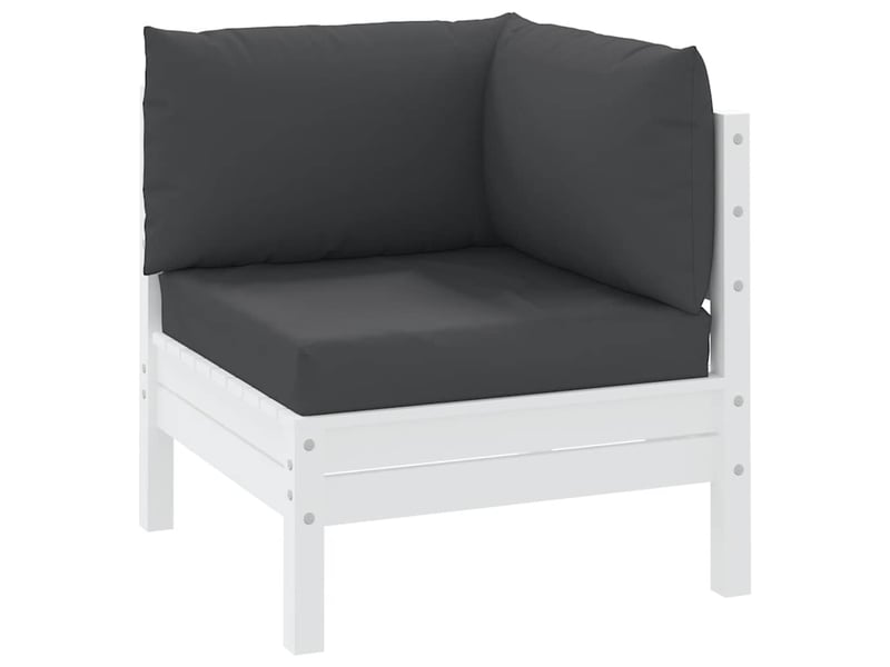  Lot de 3 coussins de palette, coussins de canapé noir tissu oxford cf59695  - Conforama C