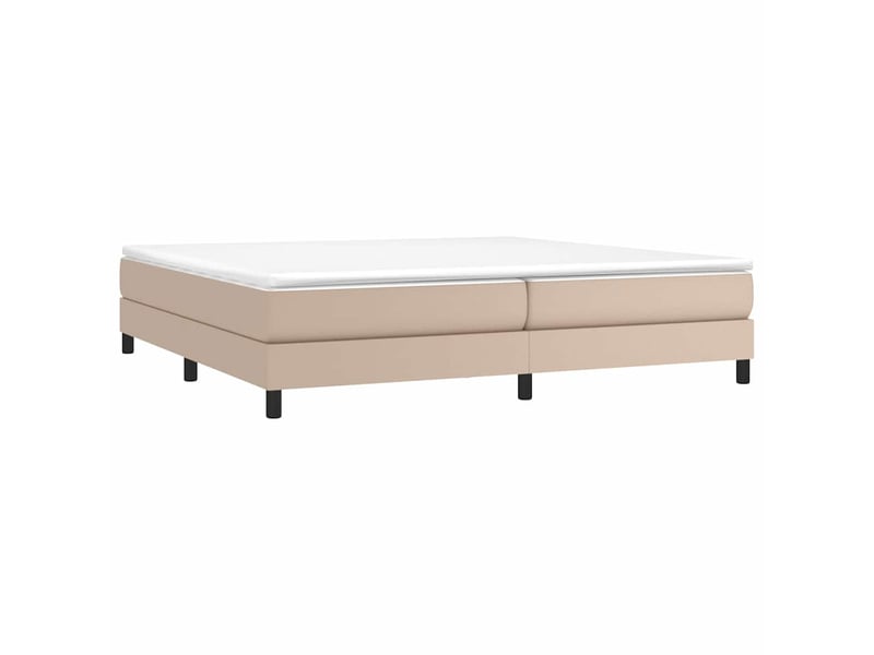  Lit double- lit adulte -  cadre de lit à lattes cappuccino 200x200 cm similicuir  - Conforama B