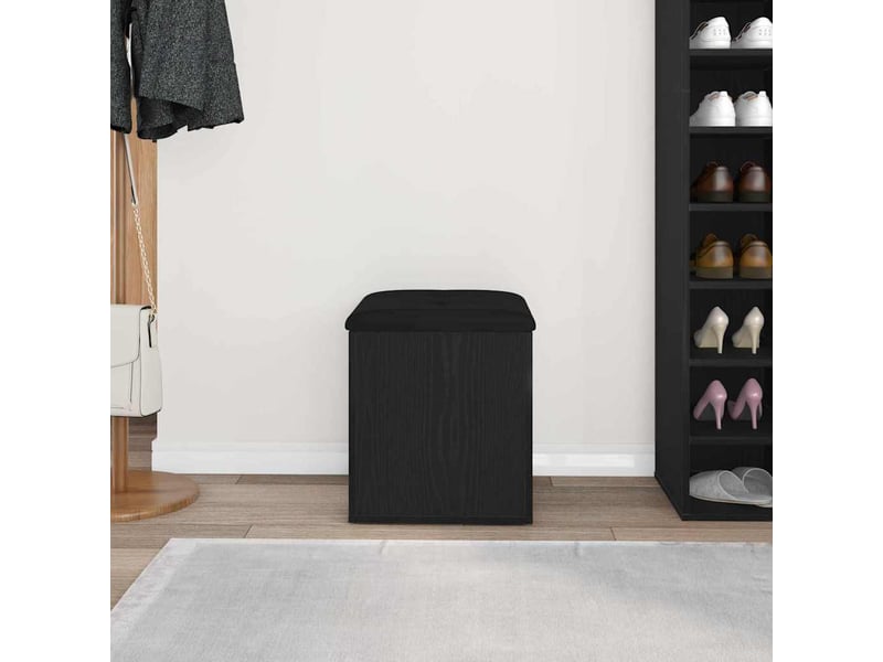  Banc chambre, banc de rangement chêne noir 42x42x45 cm bois d'ingénierie  - Conforama D