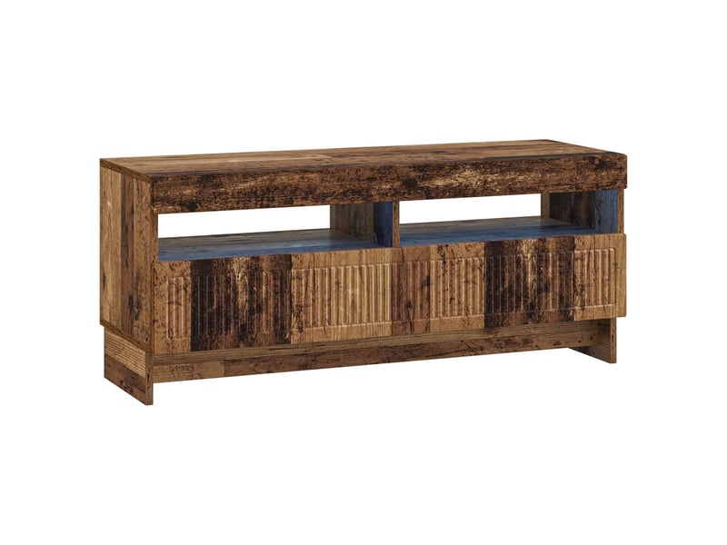  Meuble tv - banc tv - meuble de rangement led 5 pièces bois ancien bois d'ingénierie  - Conforama E