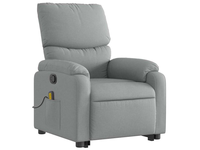  Fauteuil de massage inclinable, fauteuil relax gris clair tissu shl29384  - Conforama D
