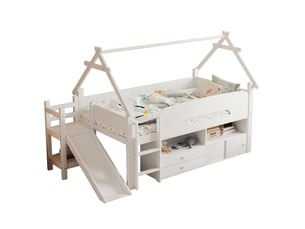 Lit mezzanine 90x200 cm    coloris blanc