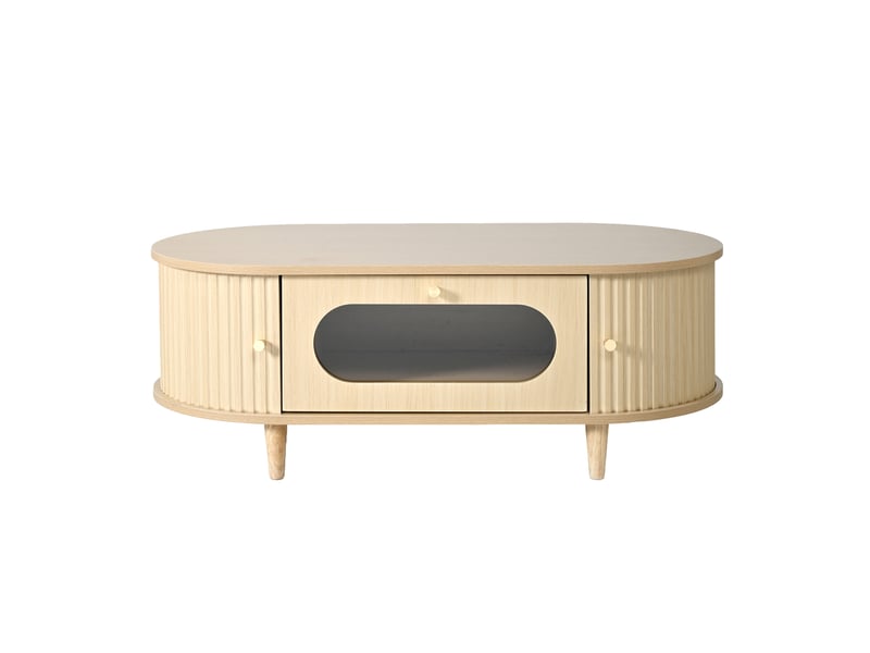  Table basse avec rangement, effet chêne, 100 x 50 x 36 cm  - Conforama A