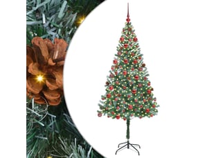 Sapin de noël artificiel, arbre de noël avec 300 led vert 180 cm pvc et acier shl5210