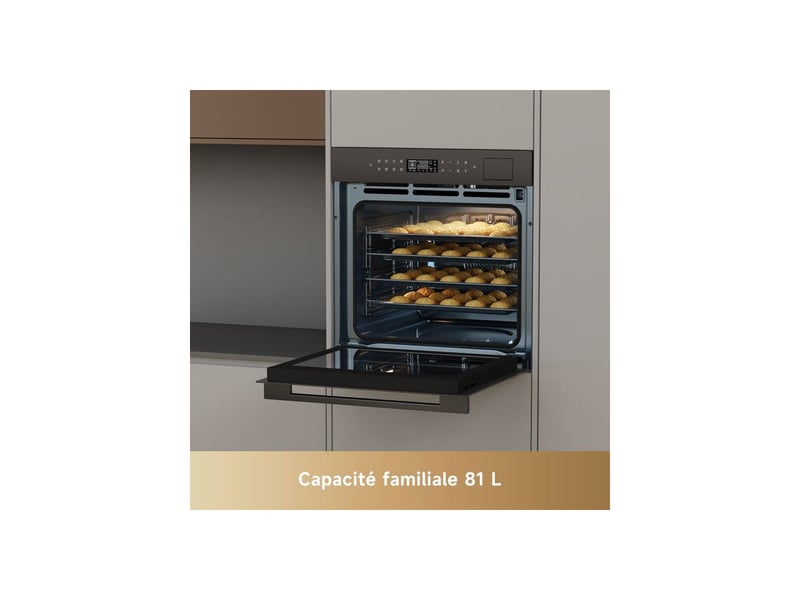  Four vapeur encastre 81 l pyrolyse porte froide noir 60 cm z4000 10 programmes DRE6978515252082 - Conforama C