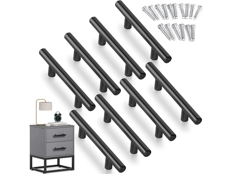  8 poignées vis inox 150mm entraxe 96mm, pour armoirescuisine  - Conforama A