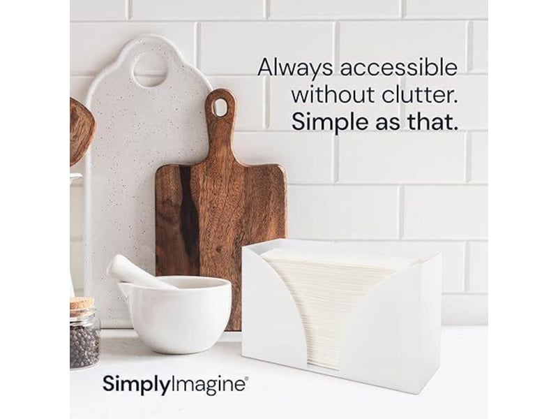  Enowelir distributeur de porte-essuie-tout de comptoir en acrylique blanc pour cuisine ou salle de bain  - Conforama B