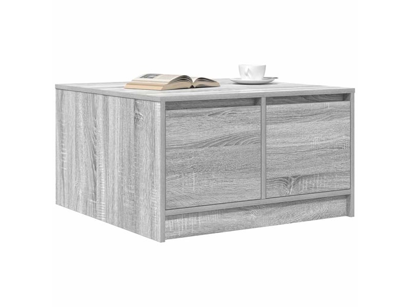  Table basse - table de salon - table à thé avec tiroirs sonoma gris 70,5x70x40 cm  - Conforama D