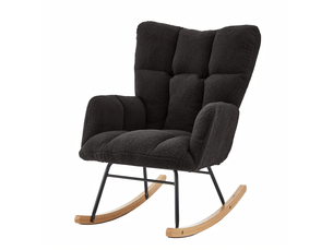 Fauteuil à bascule moderne design scandinave couleur gris foncé