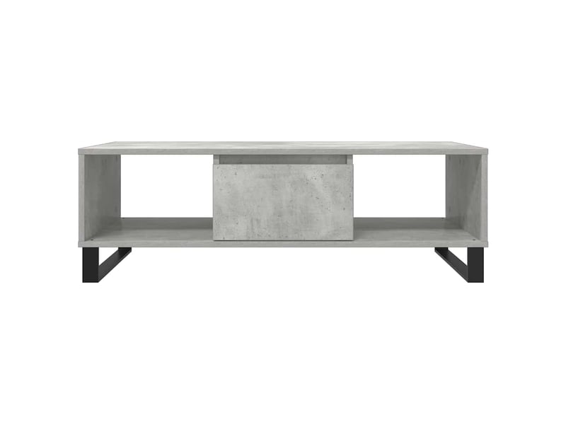  Table basse - table de salon - table à thé gris béton 104x60x35 cm bois d'ingénierie  - Conforama E