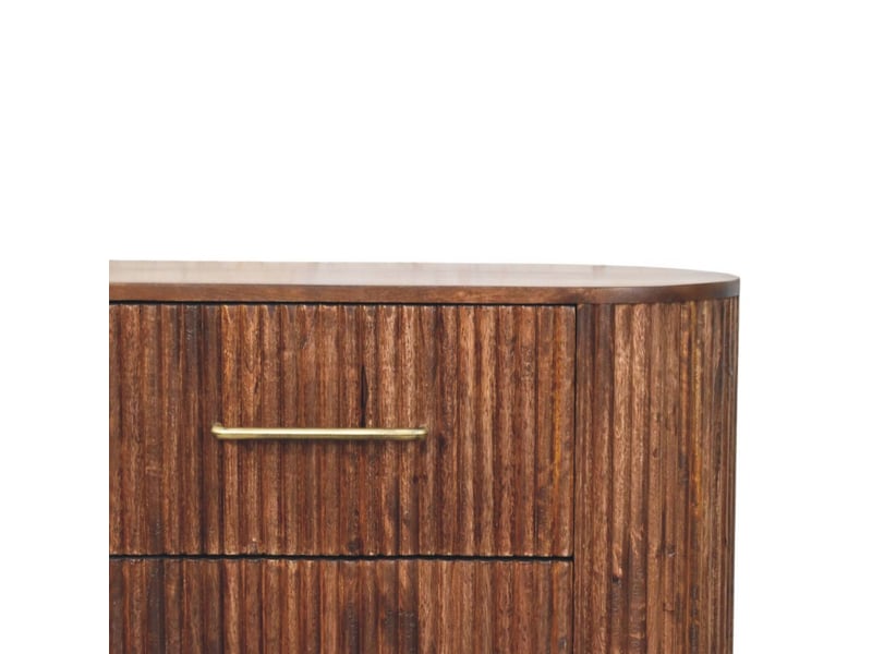  Artisan furniture commode ridgefront en bois massif, finition amande grillée  - Conforama C