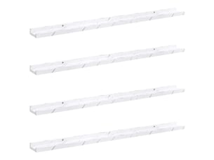 Lot de 4 étagères murales, étagères flottantes, étagères suspendues marbre blanc 100 x 9 x 3 cm cf41866
