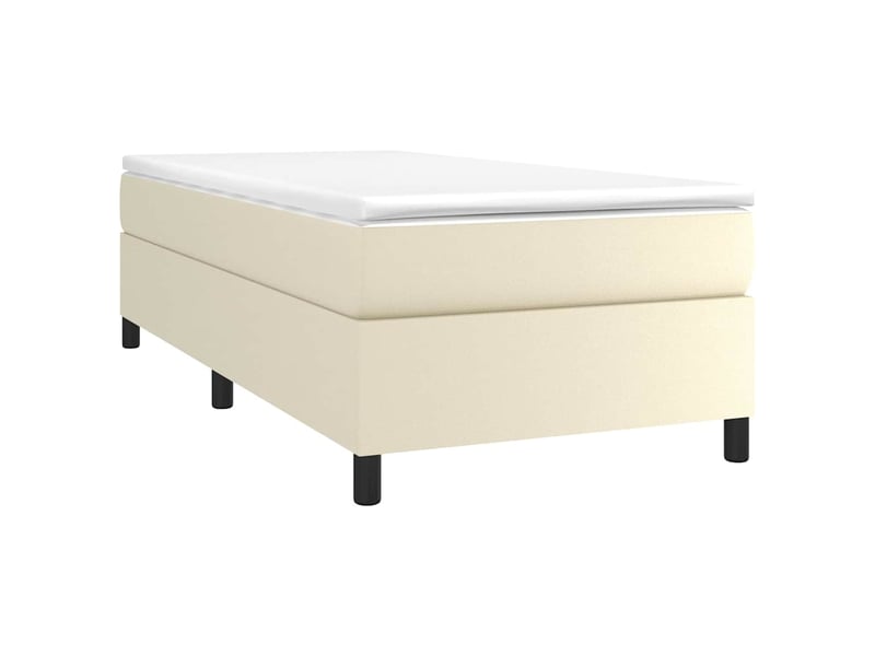  Lit simple- lit adulte -  cadre de lit à lattes crème 90x190 cm similicuir  - Conforama B