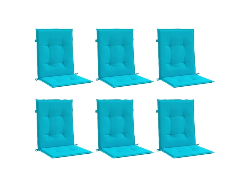  Lot de 6 coussins de dossier,  coussins de dos, tissu oxford turquoise cf59466  - Conforama C