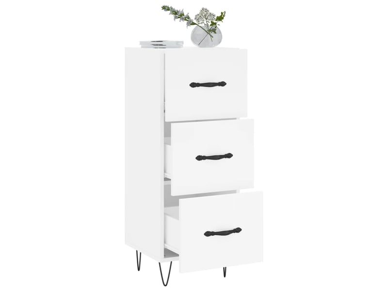  Buffet - bahut - meuble de rangement blanc 34,5x34x90 cm bois d'ingénierie  - Conforama D