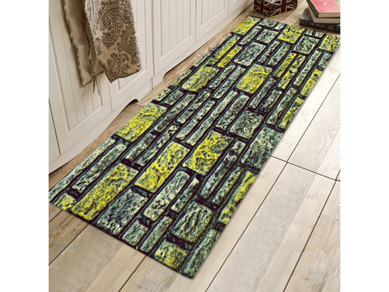 Tapis de sol antidérapant pour la maison, paillasson, tapis de cuisine, salon, chambre à coucher, décoration (60 x 180 cm) - comfortxl  - Conforama C