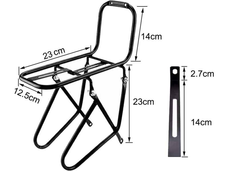 Porte bagage avant vtt 15kg capacité pour transporter panier, sacoche - Conforama B